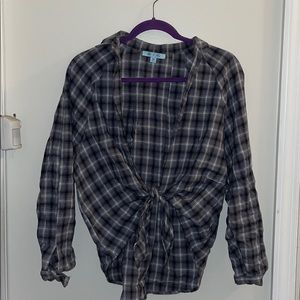 Black Tie Up Flannel